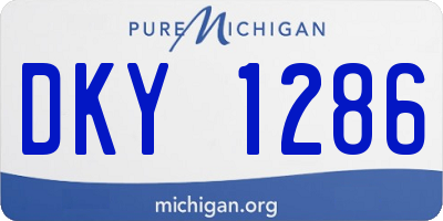 MI license plate DKY1286