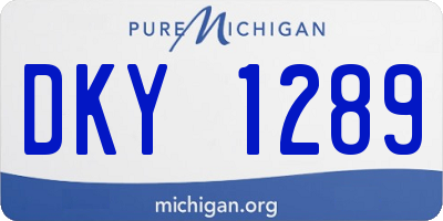 MI license plate DKY1289