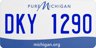 MI license plate DKY1290