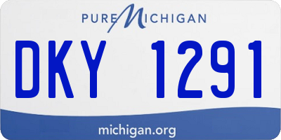 MI license plate DKY1291