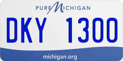 MI license plate DKY1300