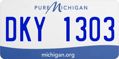 MI license plate DKY1303