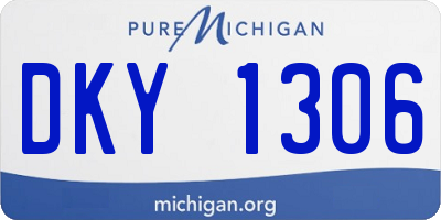 MI license plate DKY1306