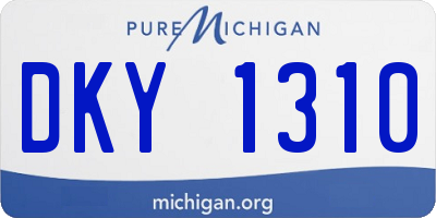 MI license plate DKY1310