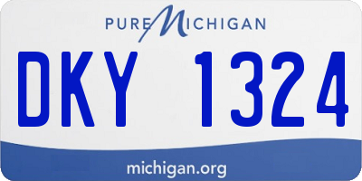 MI license plate DKY1324