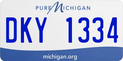 MI license plate DKY1334