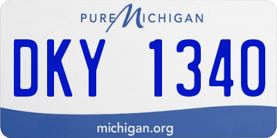 MI license plate DKY1340