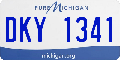 MI license plate DKY1341