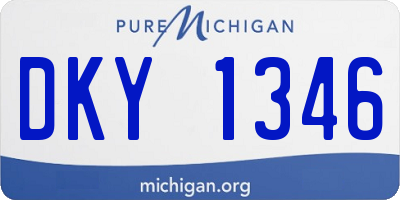 MI license plate DKY1346