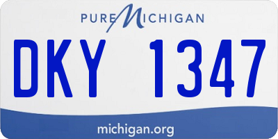 MI license plate DKY1347