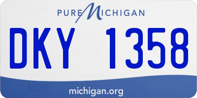 MI license plate DKY1358