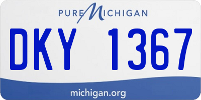 MI license plate DKY1367