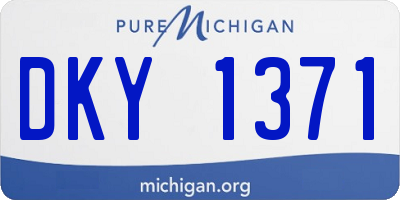 MI license plate DKY1371
