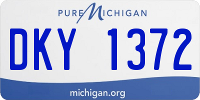 MI license plate DKY1372