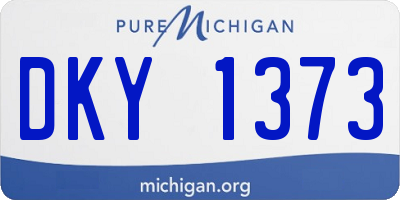 MI license plate DKY1373