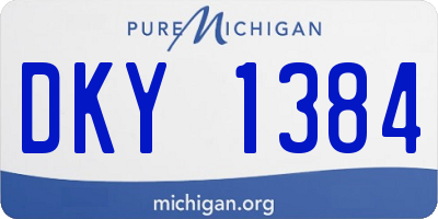 MI license plate DKY1384