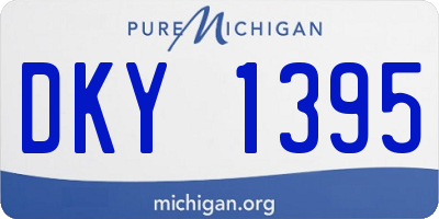 MI license plate DKY1395