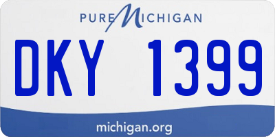 MI license plate DKY1399