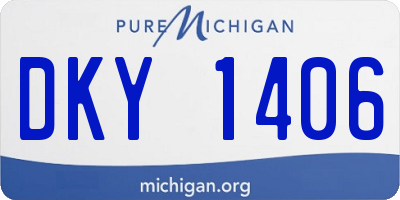 MI license plate DKY1406