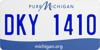 MI license plate DKY1410