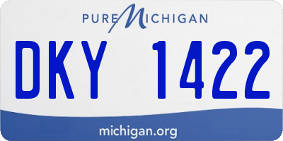 MI license plate DKY1422