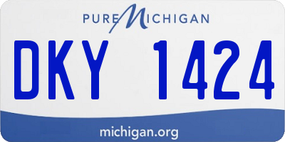 MI license plate DKY1424