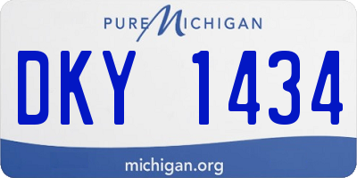 MI license plate DKY1434