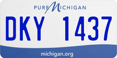 MI license plate DKY1437