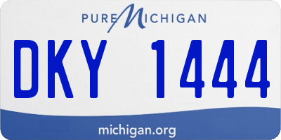 MI license plate DKY1444
