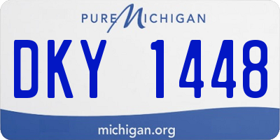 MI license plate DKY1448