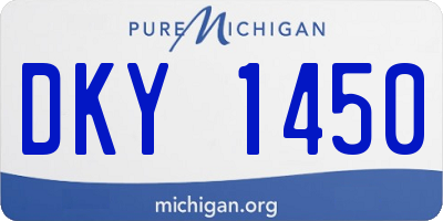 MI license plate DKY1450