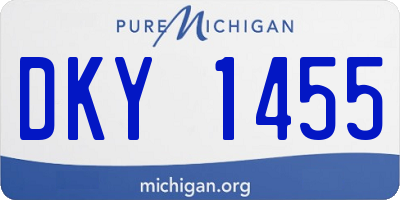 MI license plate DKY1455