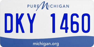 MI license plate DKY1460