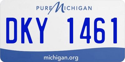 MI license plate DKY1461