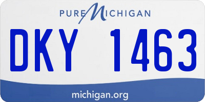 MI license plate DKY1463