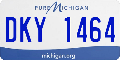 MI license plate DKY1464