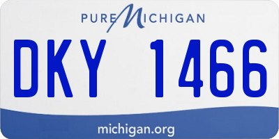 MI license plate DKY1466