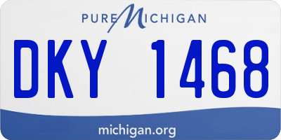MI license plate DKY1468