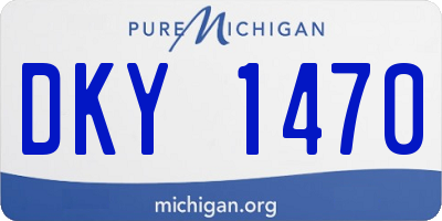 MI license plate DKY1470