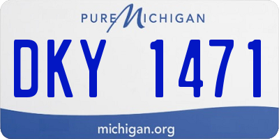 MI license plate DKY1471