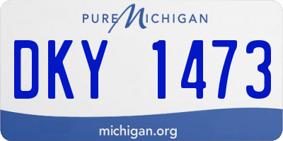 MI license plate DKY1473