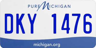 MI license plate DKY1476