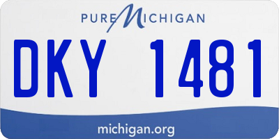 MI license plate DKY1481
