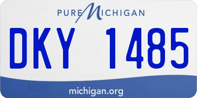 MI license plate DKY1485