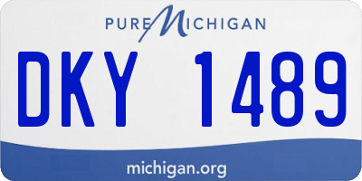 MI license plate DKY1489