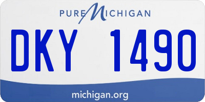 MI license plate DKY1490