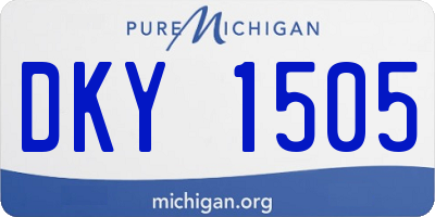 MI license plate DKY1505