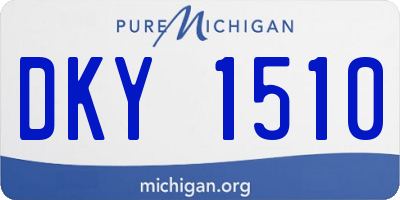 MI license plate DKY1510