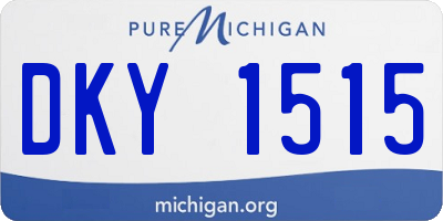 MI license plate DKY1515