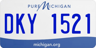 MI license plate DKY1521